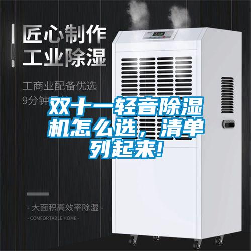 雙十一輕音除濕機怎么選，清單列起來!