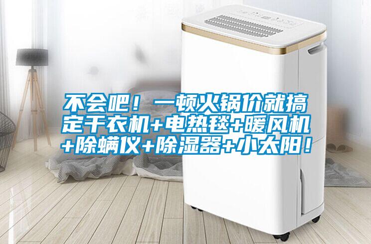 不會吧！一頓火鍋價就搞定干衣機+電熱毯+暖風機+除螨儀+除濕器+小太陽！
