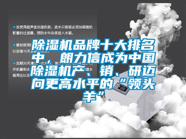除濕機品牌十大排名中，朗力信成為中國除濕機產、銷、研邁向更高水平的“領頭羊”